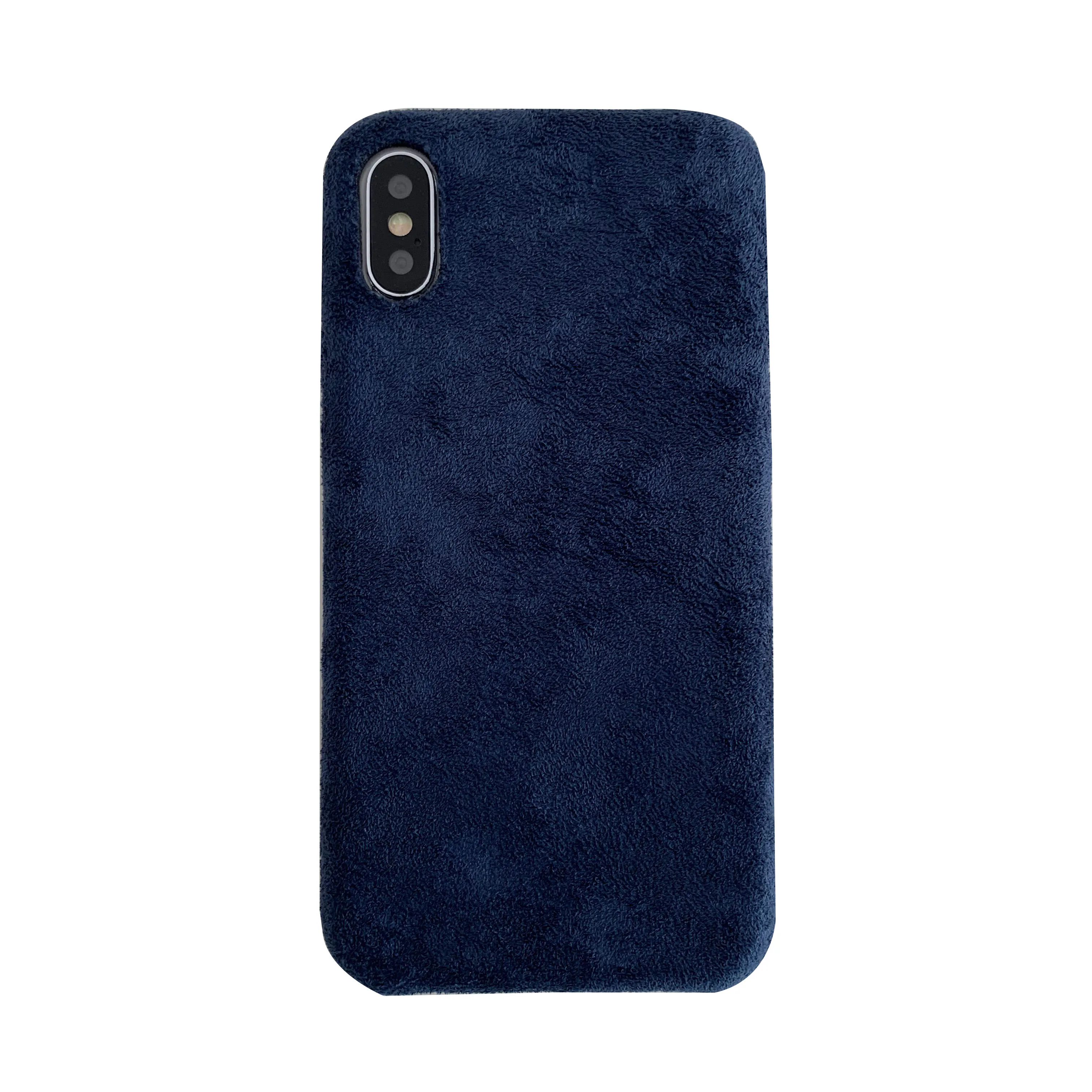 Бархатный зеленый тканевый чехол для телефона для iPhone 11 Pro Max XR X XS MAX мягкая ткань для вина роскошный чехол s для iPhone 6 6s 7 8 Plus чехол - Цвет: Синий