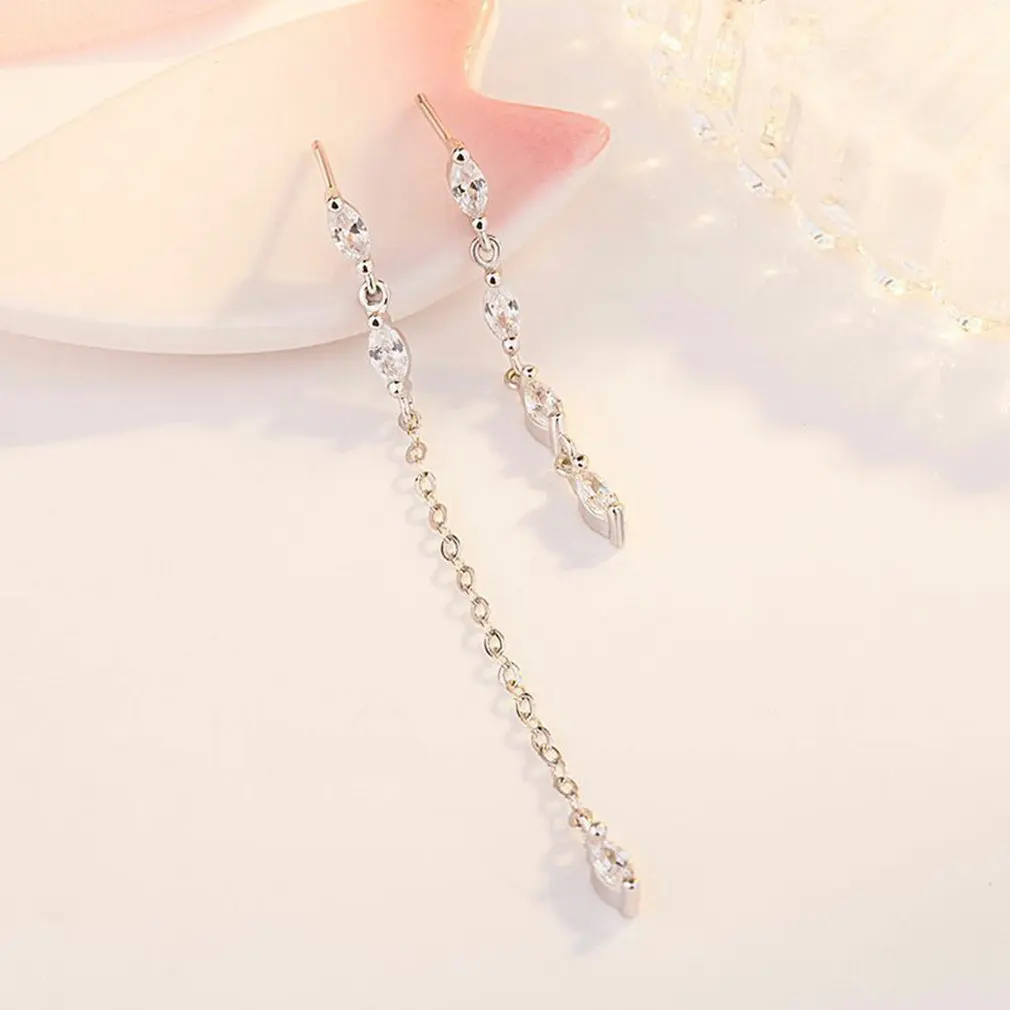 Модная Асимметричная Длинная кисточка цепочка серьги манжеты для женщин девочек