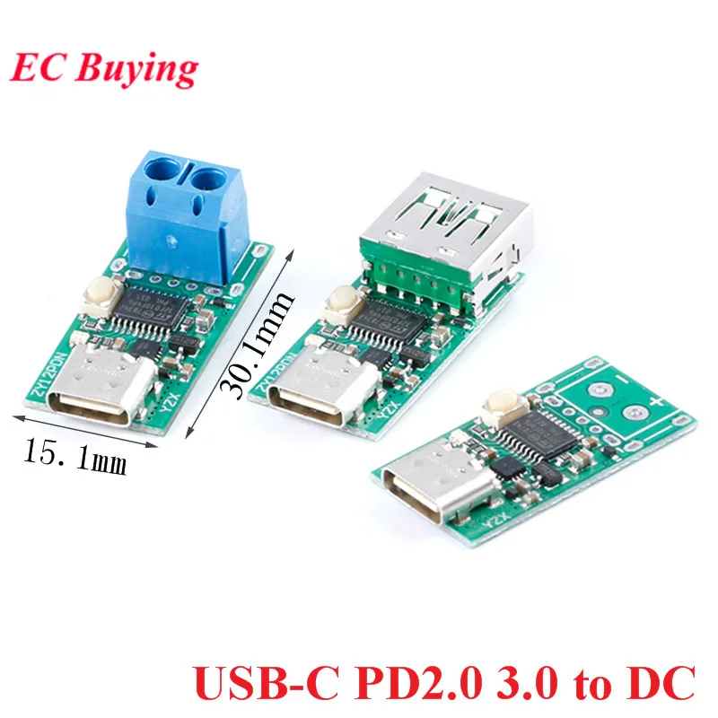 

USB-C USB-C PD2.0 3,0 PD3.0 к DC Быстрая зарядка триггер детектор опроса блокнот блок питания сменный модуль платы