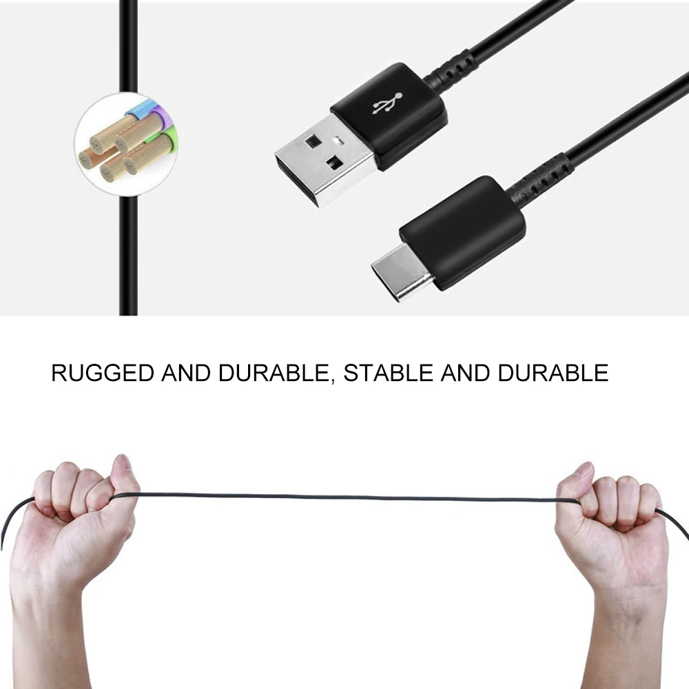 USB настенное зарядное устройство с кабелем типа C быстрое для samsung Galaxy S10 Edge S9 S8 Plus