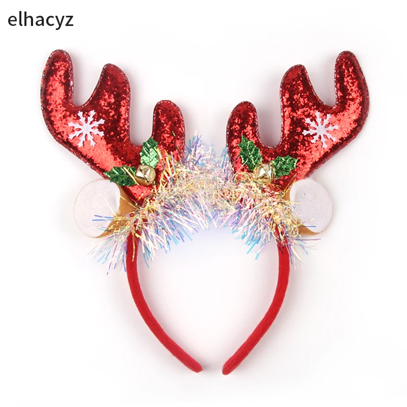 Serre tête oreilles de souris à paillettes pour femme, accessoire de coiffure, classique, Festival de noël, fête, Cosplay, flocon de neige, hiver  (0)