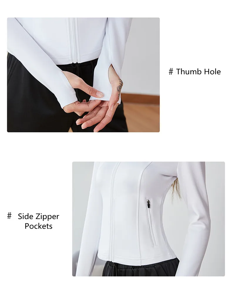 

neue Sport Laufschuhe Jacken Frauen Zipper Gym Yoga Outwear Slim Stehkragen Fitness Training Workout Jogging Sportswear Tops