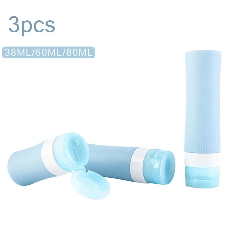3 шт. портативные дорожные Бутылочки для шампуня силиконовые косметические