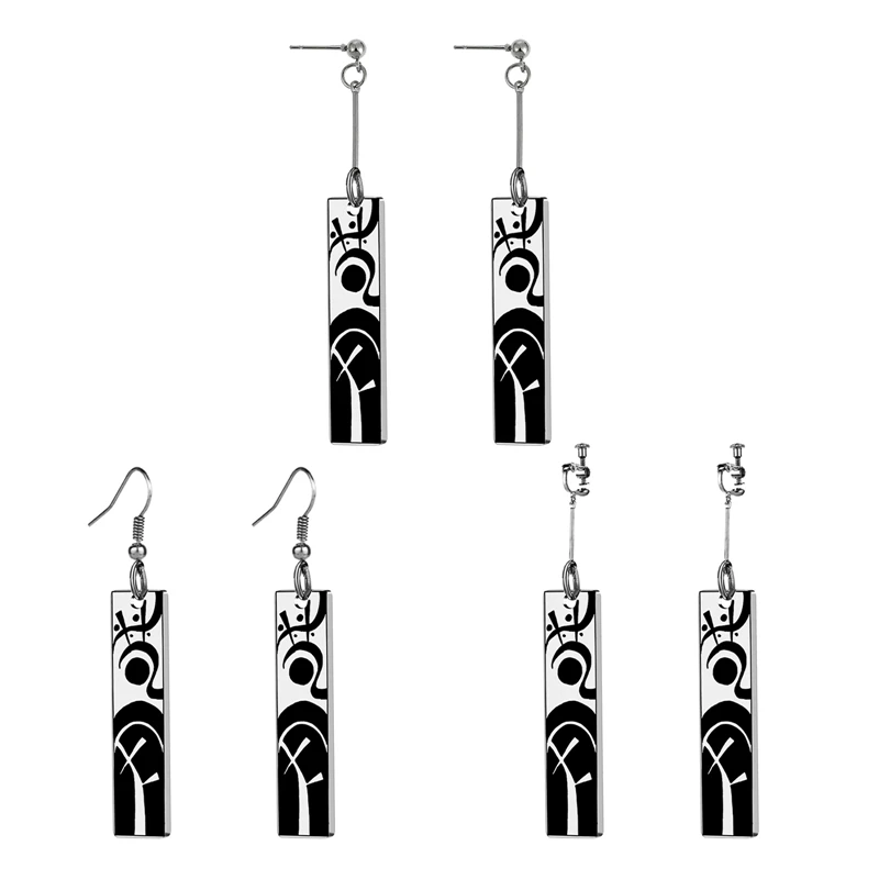 Anime Tokyo Revengers Izana Kurokawa Earrings Acrylic Cosplay Props Hanafuda Drop Earrings For Women Fashion Jewelry Accessories