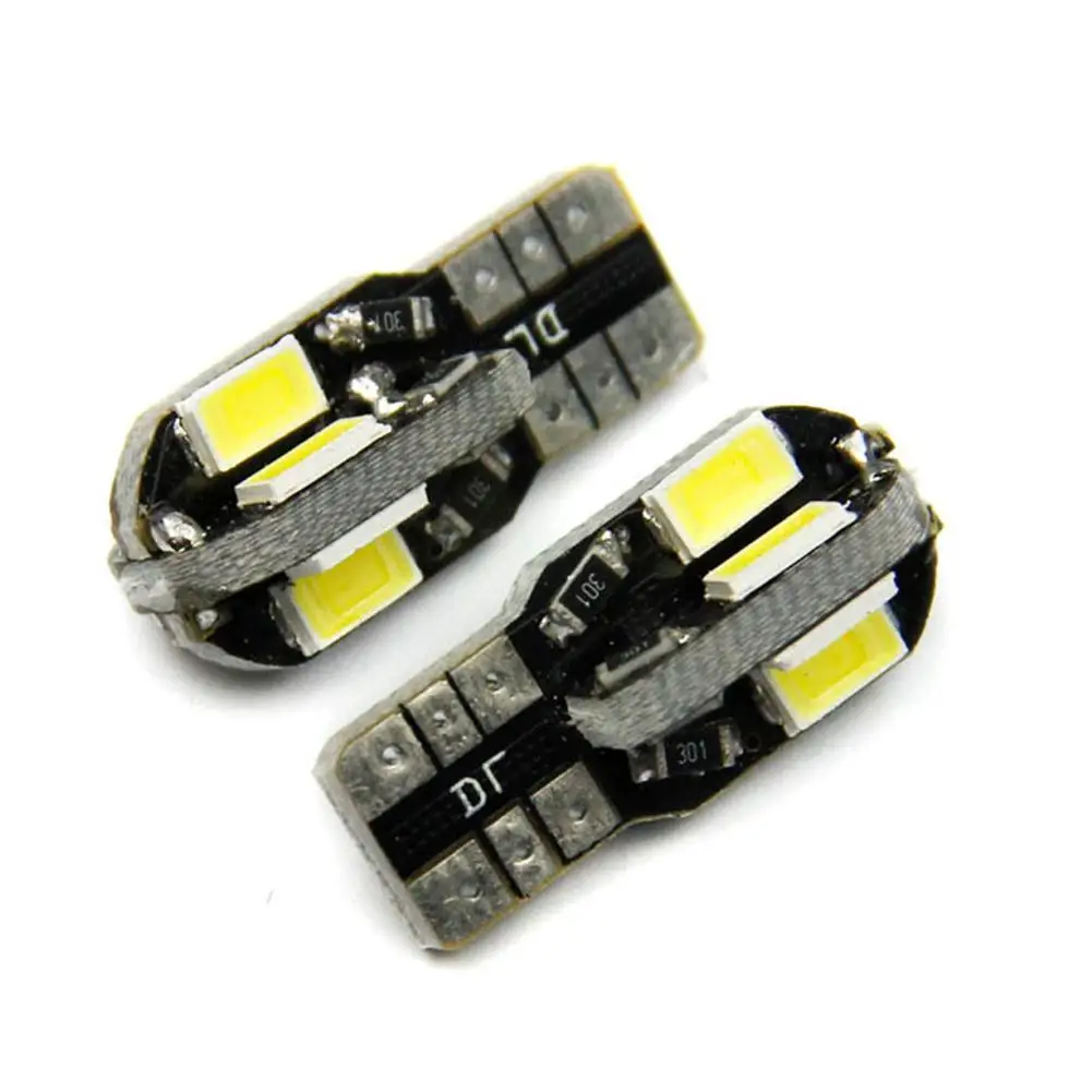 T10 8SMD Автомобильные светодиодные лампы Canbus 8 Smd Xenon White W5w светильник Bulb Side 501