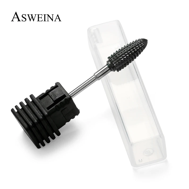 NO9 Asweina 9 тип черный титан Карбид ногтей сверло фрезы Электрический станок для маникюра аппараты аксессуары инструменты - Цвет: NO9