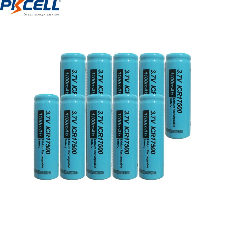 10 шт. литий ионные аккумуляторные батареи PKCELL ICR 17500 1100 мАч 3 7 в|batteries plus laptop