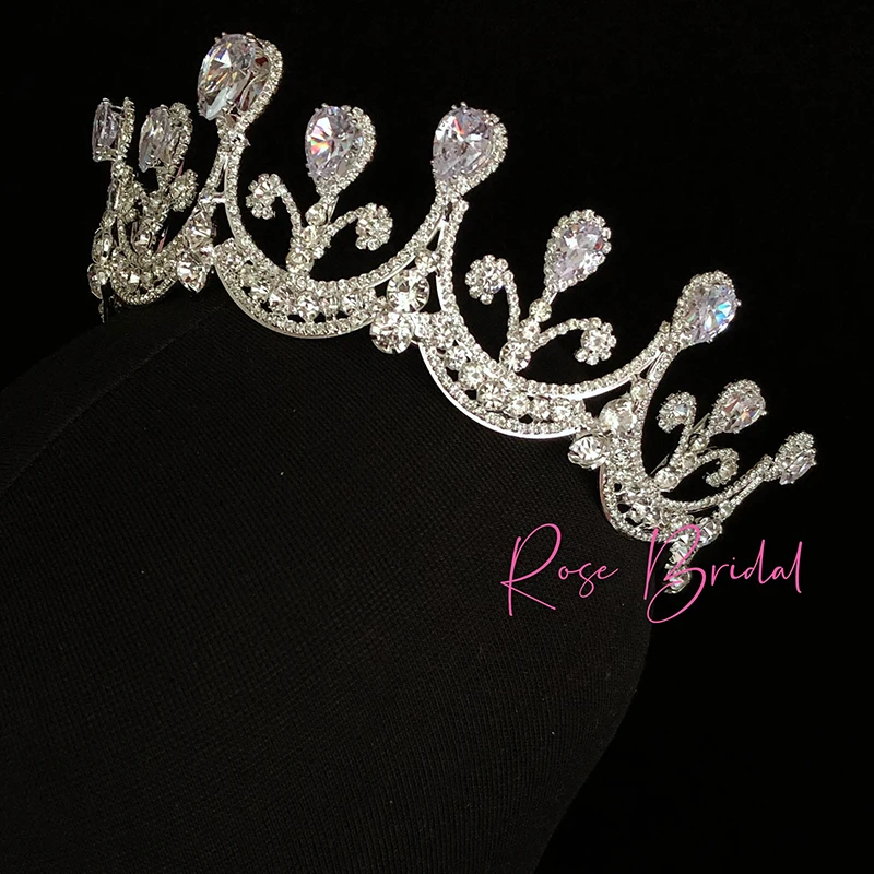 Циркон с украшением в виде кристаллов свадебная корона циркония тиара принцессы