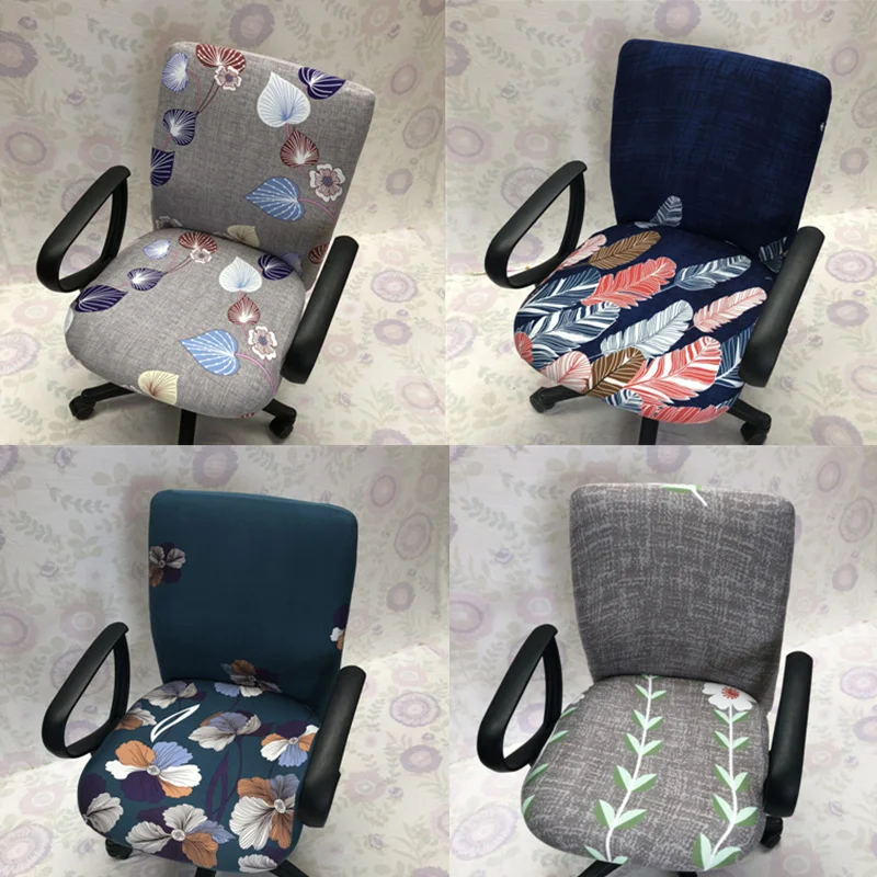 

Анти-грязный офисный чехол для кресла для дома компьютера спандекс растягивающийся цельный съемный чехол для стула для столовой универсал...