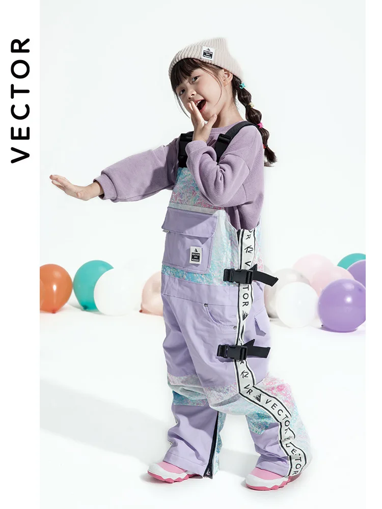 Зимние Детские Лыжные комбинезоны VECTOR ветрозащитные водонепроницаемые лыжные