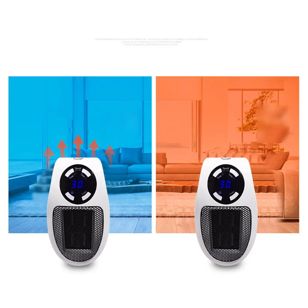 

Mini Heater Portable Electric Space Heater Home Office Desktop Hot Air Heater Remote Quick Heat Thermostat