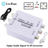 lcckaa ypbpr to rf converter audio signal decoder radio frequency single wire transmission tuner receiving decoding audio cable