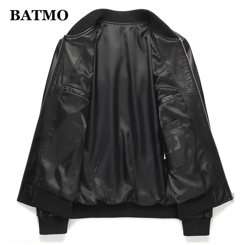 BATMO мужские Куртки из натуральной кожи, мужские тонкие Куртки из натуральной овчины, большие размеры 19035