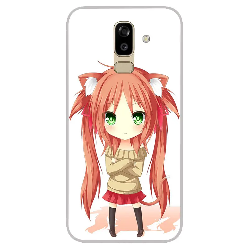 Для девочек с милой аппликацией в виде кошачьей мордашки матовый Силиконовый