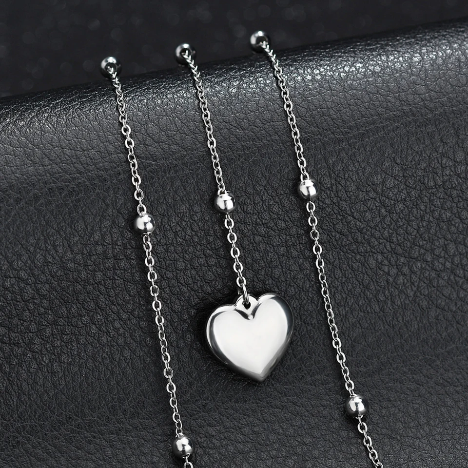 Серебряная цепочка из нержавеющей стали ожерелье ручной Hamsa Moon сердце крест слон