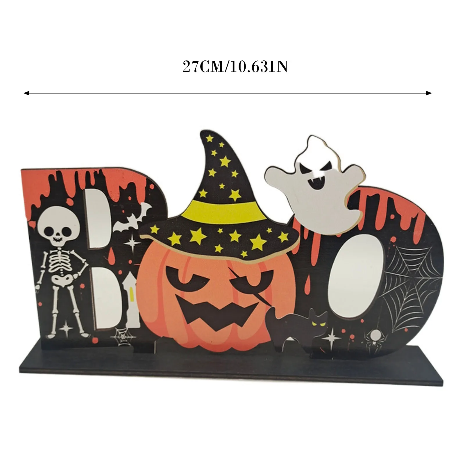 

Halloween Wooden Ornament Boo/trick Or Treat/pumpkin Door Hanging Signs Pendant For Halloween Party Home Table Decor#p3