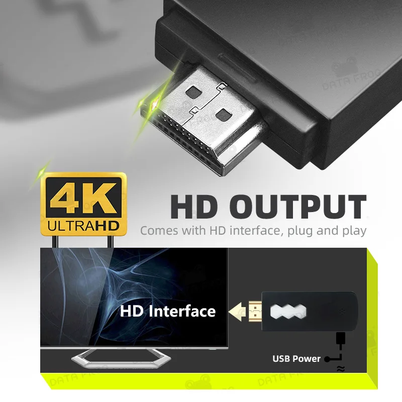 Мини-приставка Игровая Y3 HD ТВ выход беспроводной джойстик двойная консоль