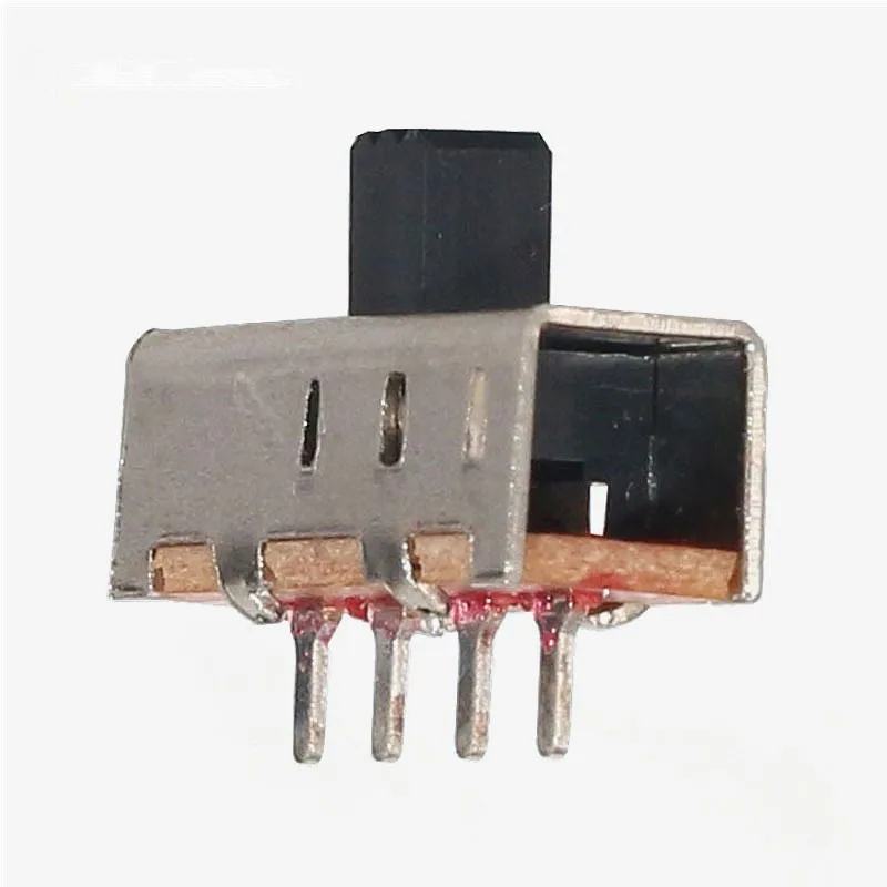10шт. Вертикальный слайд-переключатель 3 положения 1P3T SP3T 4 контакта платы PCB 0,5А 50В постоянного тока 6мм (БЕЗ ОТВЕРСТИЯ) Высота вкл.