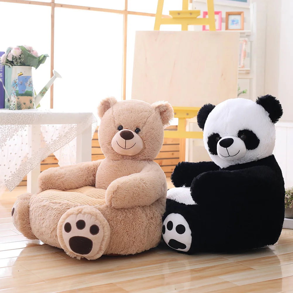 

Baby Kids Sofa Only Cover NO Filling Cartoon Animal Bear Seat Children Chair Seat Puff Skin Toddler Children Cover For Sofa Seat