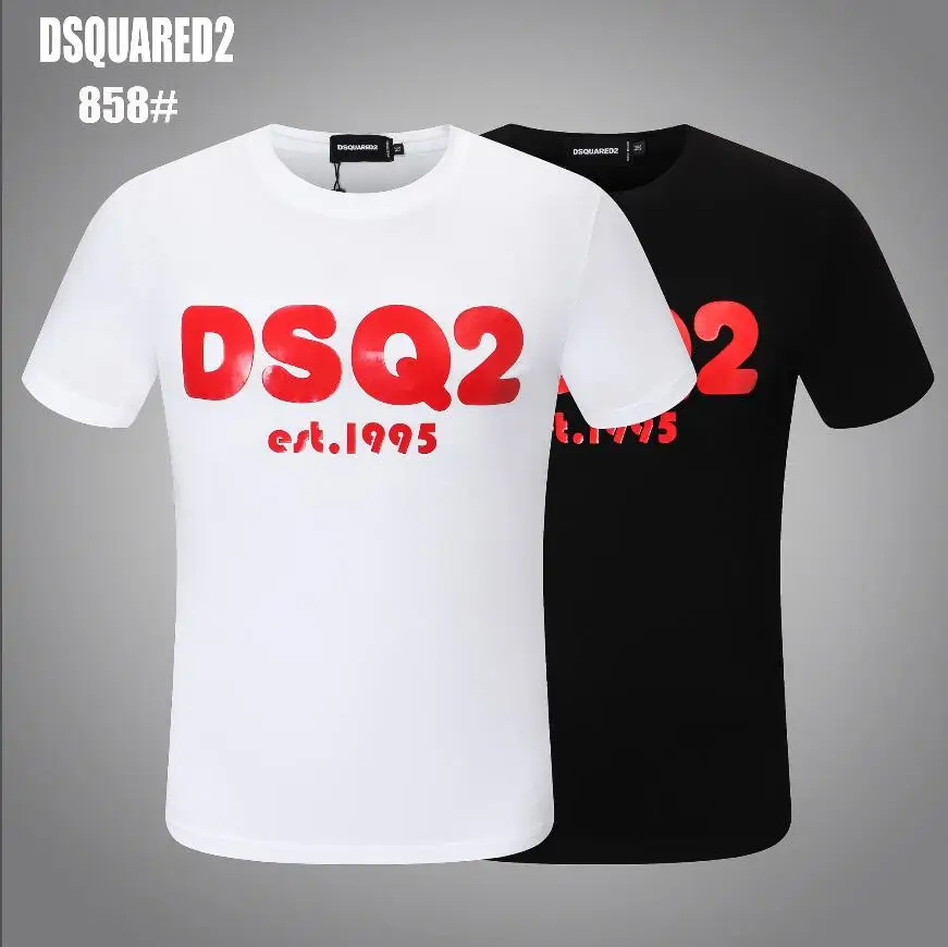 

Genuine dsq2-1995 high-end printed T-shirt, couple style, fresh prince of bel air shirt 858