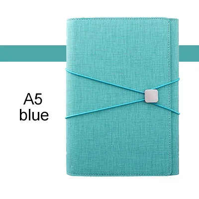 blue A5 планировщик, блокнот, 6 колец, школьные канцелярские принадлежности, дневник, органайзер, заправка, журнал, программа руководителя, Многофункциональный офис - Цвет: blue
