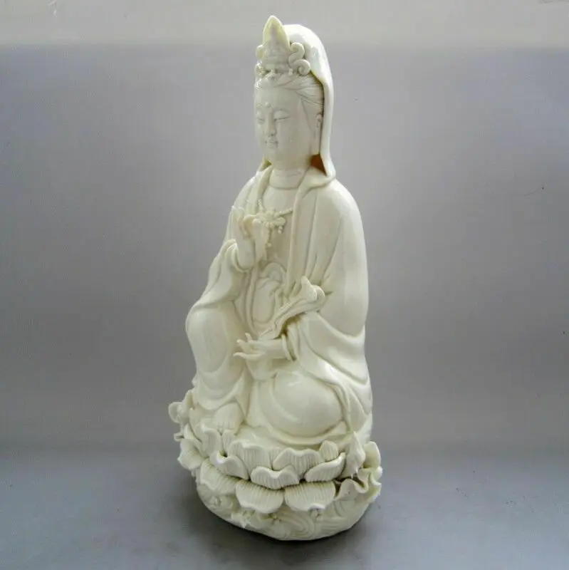 26 5 см */китайский фарфор Dehua kwan-инь Гуаньинь Sest и статуя |