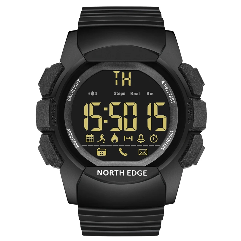 

Мужские умные спортивные часы 33 месяца в режиме ожидания шагомер расстояние калорий водонепроницаемый 100 м Bluetooth для Android IOS