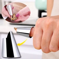 finger guard cut vegetables hand guard peeling bean artifact finger protection peel the walnuts stainless steel kitchen tool