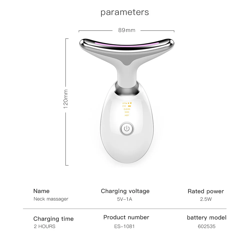 

Neck Massager Neck Skin Lifting and Tightening To Remove Neck Wrinkles, Vibration Heating, Reducing Double Chin