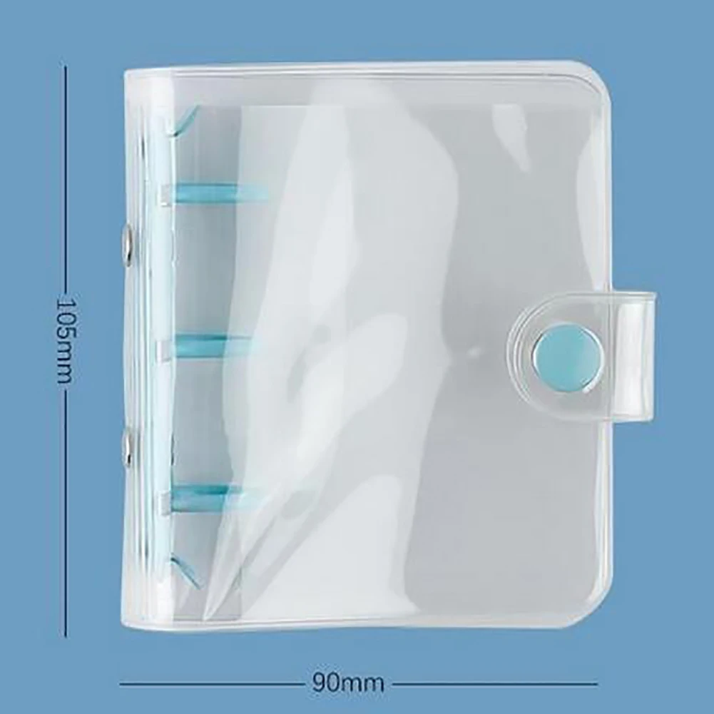 Прозрачные цветные пластиковые 3 Кольца Мини Свободные листья ручная книга