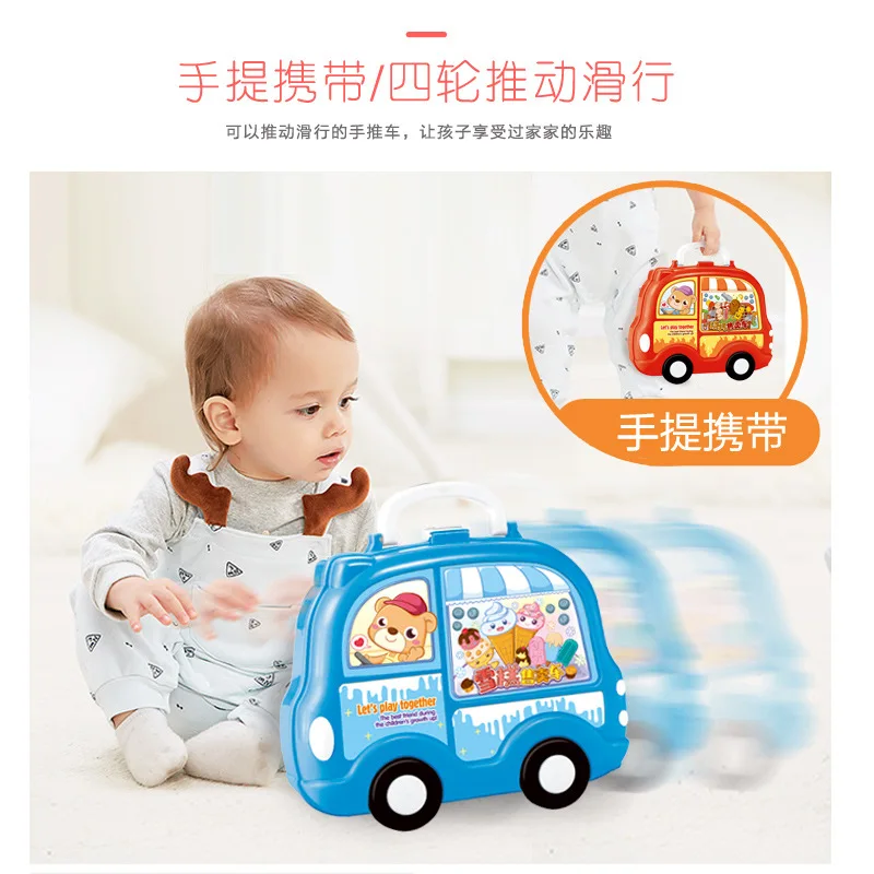 Пластиковый портативный чемодан игрушечный инструмент кухонные косметические