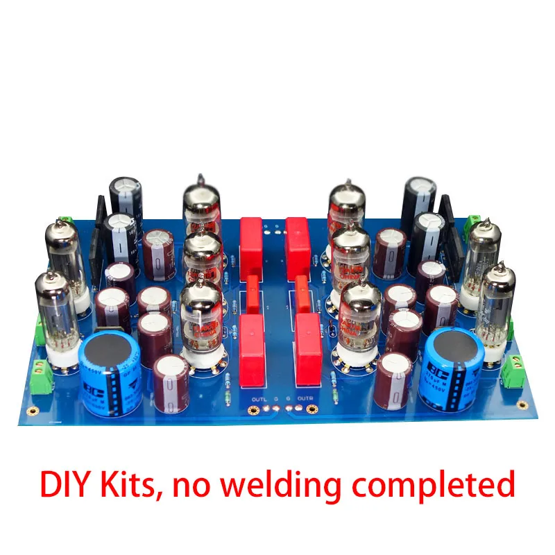 DIY Kits with Tube 12AX7 6Z4 трубка, Усилитель мощности доска JP200 HIFI ламповый предусилитель буферный предусилитель DIY доска T0842 - Цвет: DIY Kits with Tube