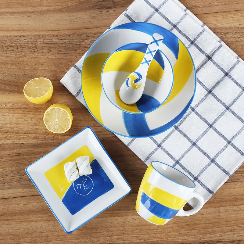 Набор из 5 предметов для спорта керамическая кухонная посуда столовый набор