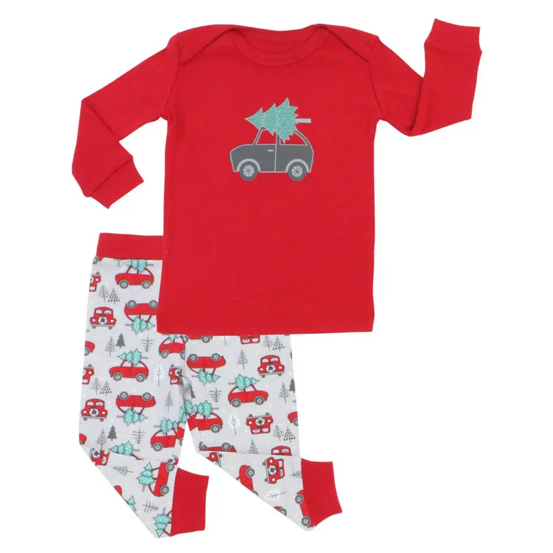 2019 рождественские пижамы для всей семьи топы с длинными рукавами и круглым