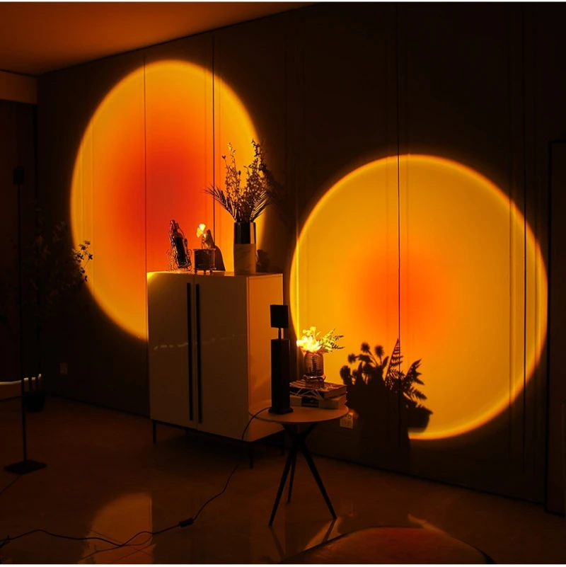 

Rainbow Sunset Red Projector Led Night Light Sun Projection Desk Lamp for Bedroom Bar Coffee Store Wall Decoration Lighting