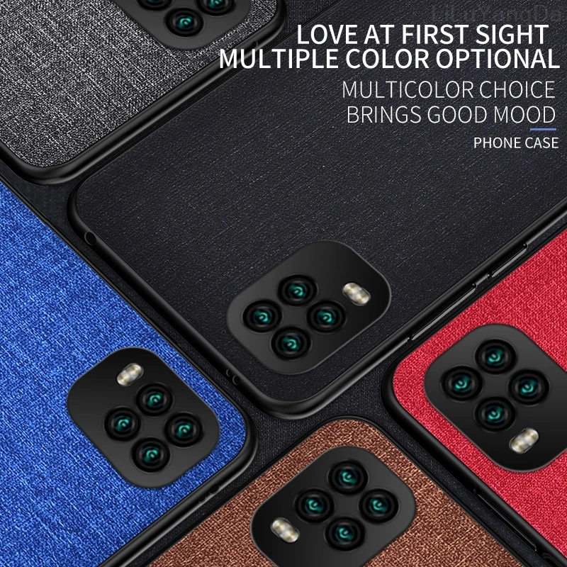 Для Xiaomi Mi 10 Pro lite Youth 5G Note Lite деловая ткань тканевый чехол для телефона мягкий Fundas |