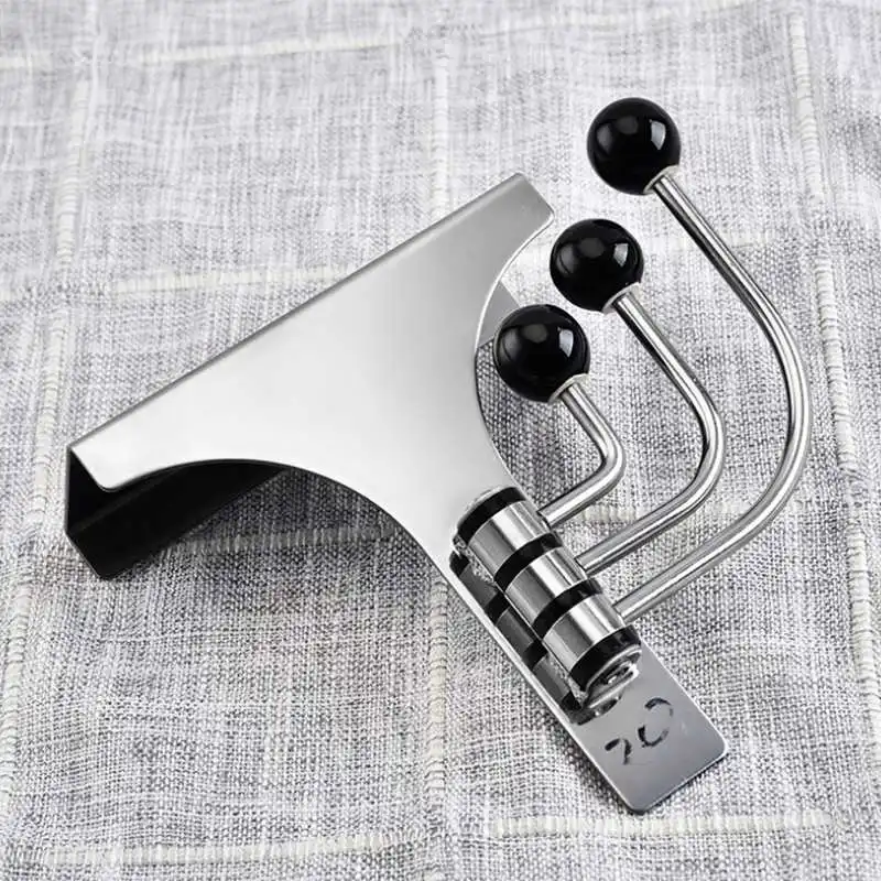 Над дверными крючками три ряда Съемная дверная Вешалка из нержавеющей стали для