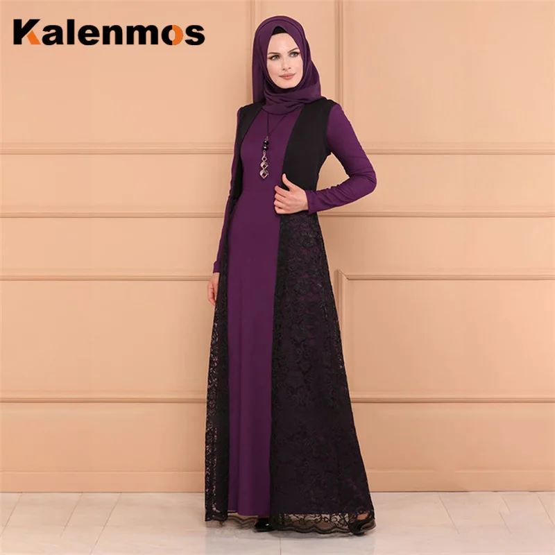 Комплект из двух предметов мусульманское платье Абайи и жилет женское длинное