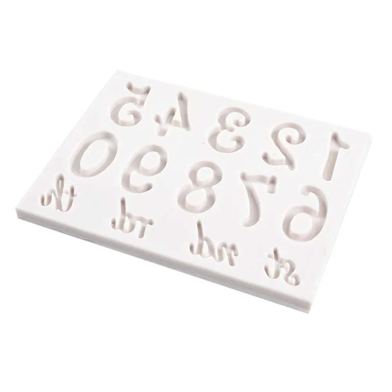 1 шт. форма с цифрами и буквами ручная работа силиконовая для украшения тортов