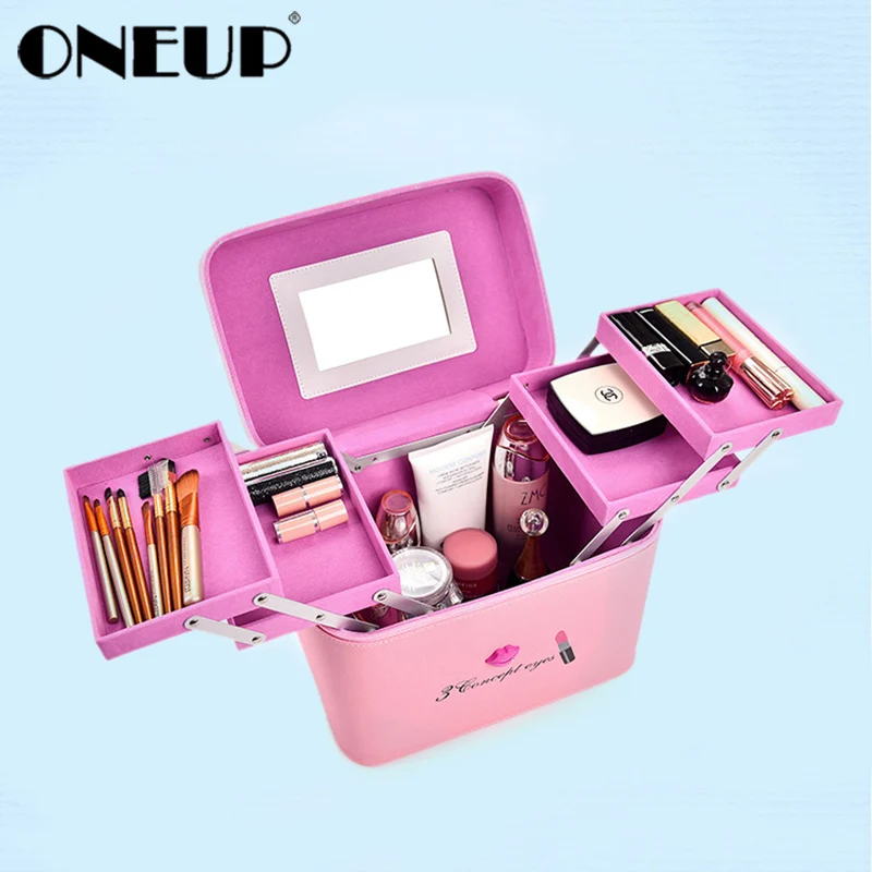 ONEUP Большая профессиональная коробка для хранения косметики коробки ювелирных