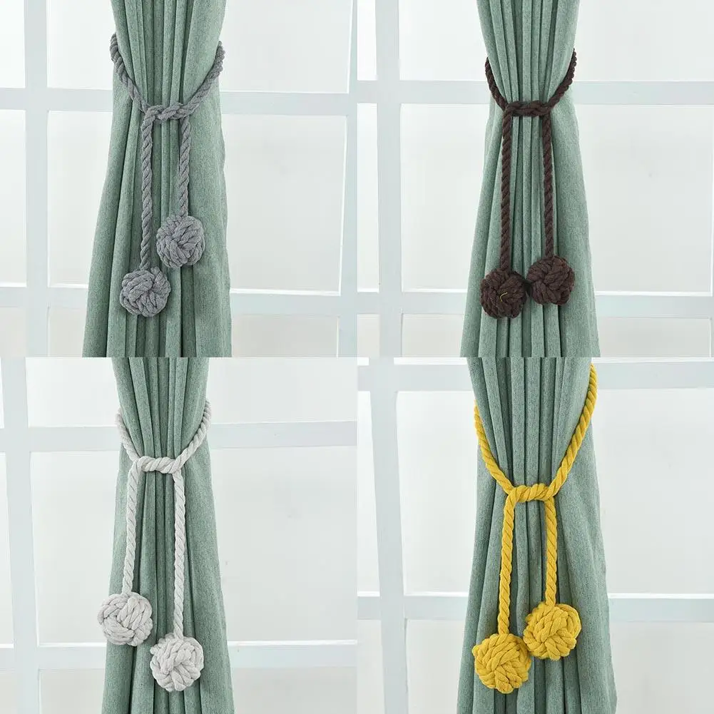 Новинка 2019 хит продаж 2 шт. оконные шторы в форме веревочки и шарика занавес с