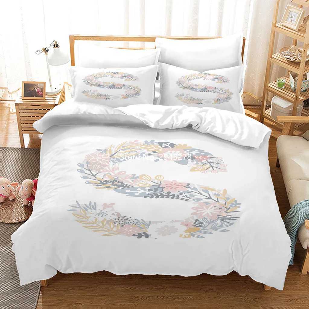 

Flower Letters Cartoon Animals and Other Patterns Girls Bedroom Decoration Bedding Full Size Fashion Duvet Covered Pillowcase