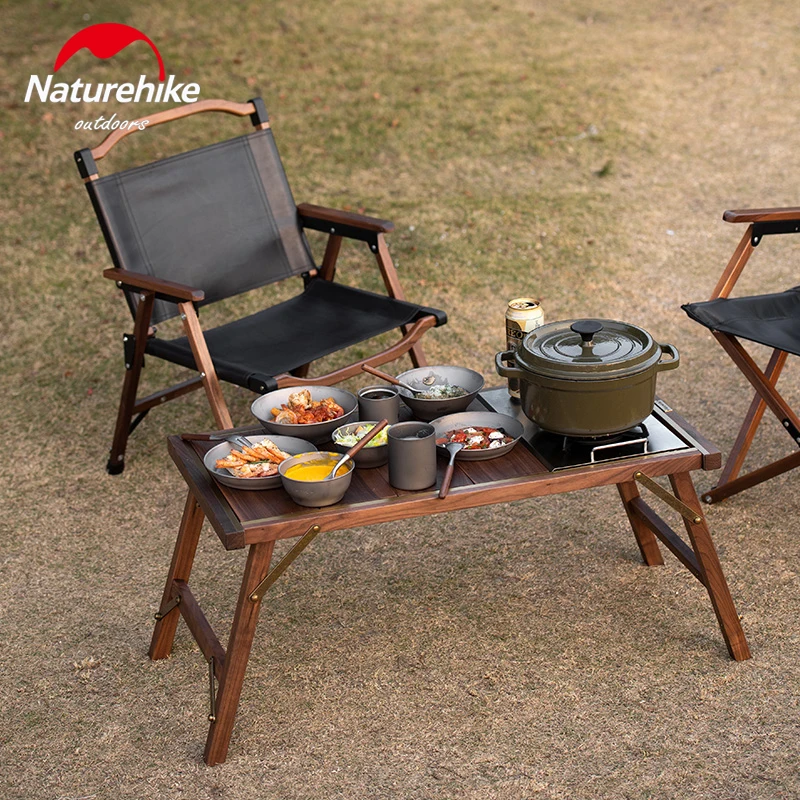 

Naturehike Outdoor Frame Table Solid Wood Camping BBQ Cook Table Travel Picnic Desk Portable Furniture Multiple Combinations