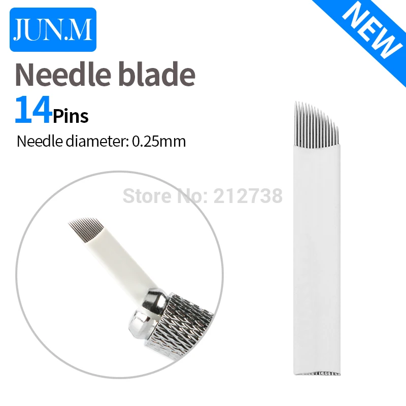 Бесплатная доставка 100 шт./лот высококачественные белые 14 игл лезвия для