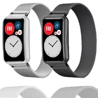 Магнитный ремешок для Huawei Watch Fit, браслет из нержавеющей стали, металлический браслет для смарт-часов huawei watch fit