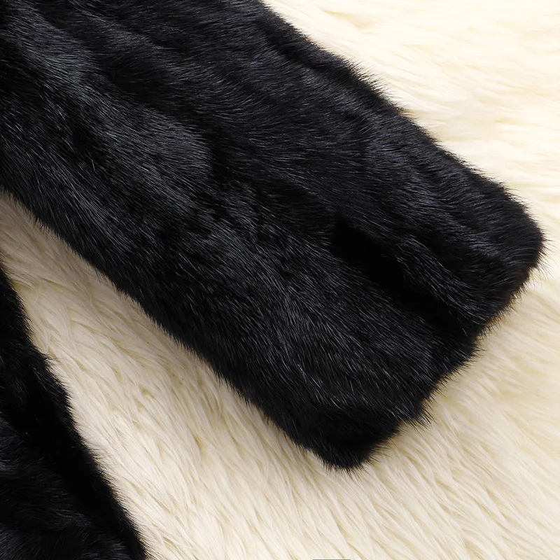 

Arrival New 2020 Women Coat Real Mink Fur Jacket Winter Nature Mink Fur Coat Patchwork Real Fur female Short Jacket Coats HF522