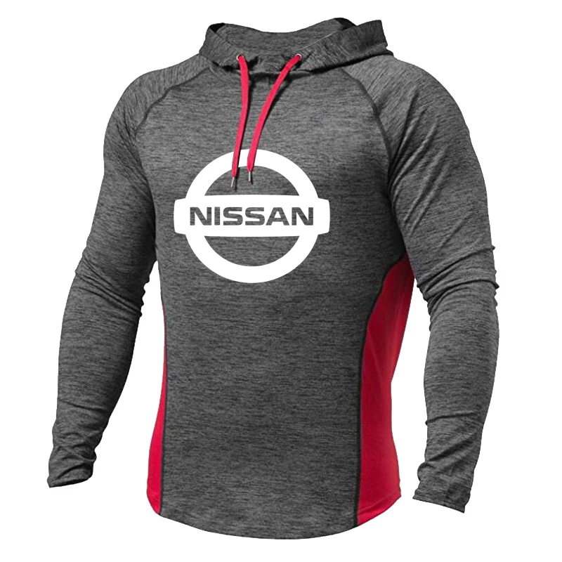 

Мужская однотонная толстовка с капюшоном и логотипом автомобиля Nissan