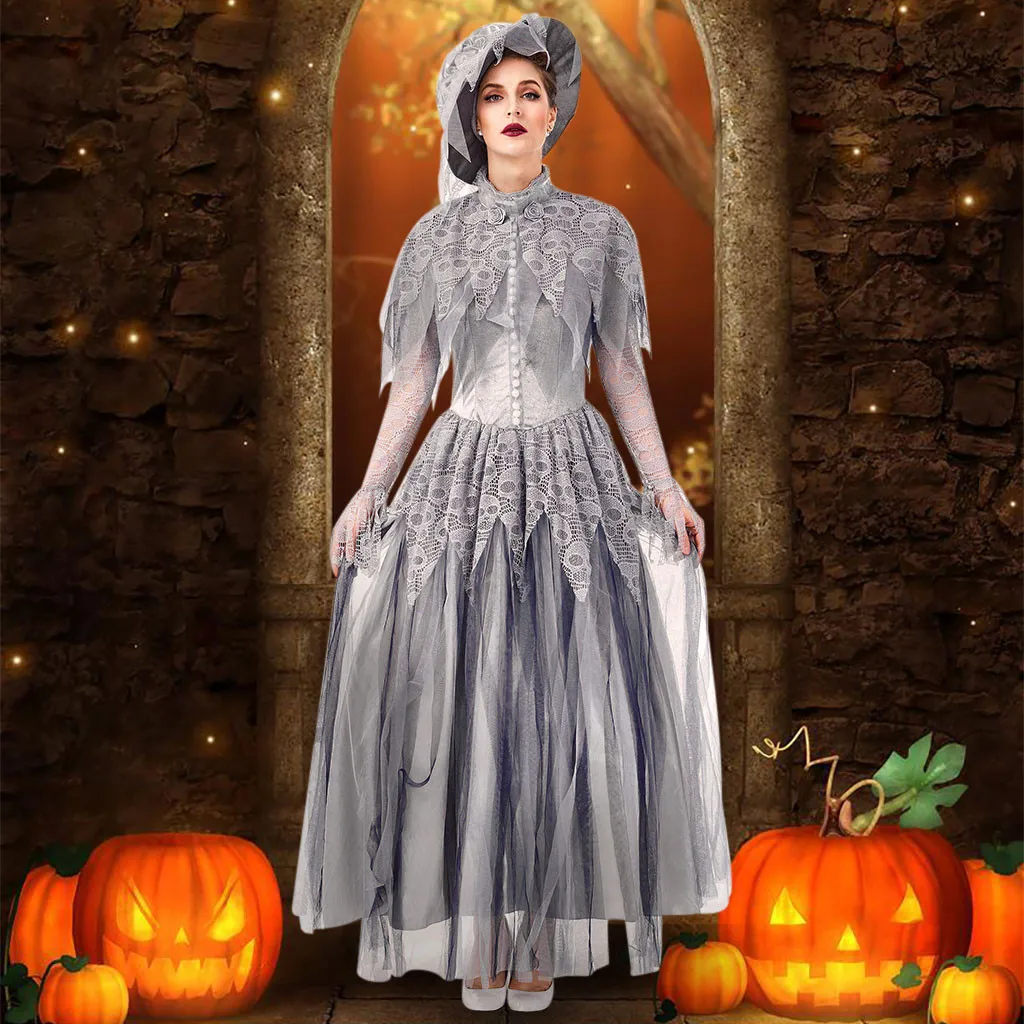 Женское платье большого размера модное женское на Хэллоуин винтажное для