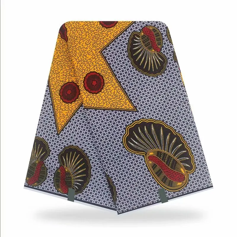 

Latest Wax 100% Cotton African Fabric 2021 High Quality Embroidery Printing Ankara Batik Fabrics 6 Yards/piece Wax-H0108