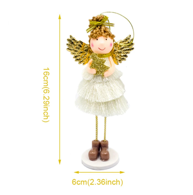 QIFU Christmas Angel Pendant Christmas Decor for Home Christmas Tree Ornaments Xmas Doll Gifts Cristmas Elf New Year